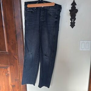 Seven for all Mankind. Distressed exposed button front Jean.